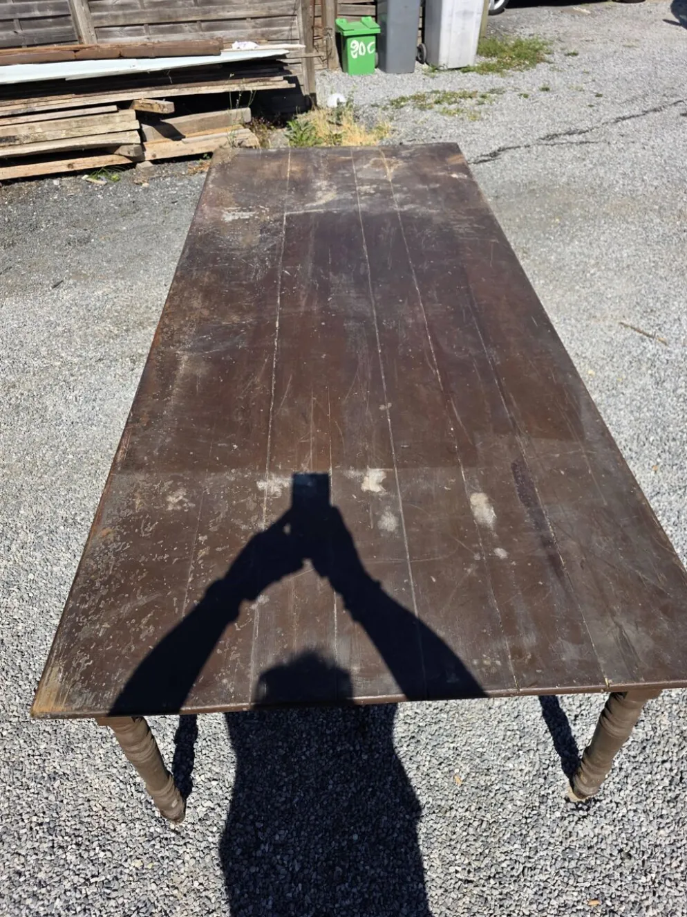 Table de ferme ancienne XXL , 268 × 110cm