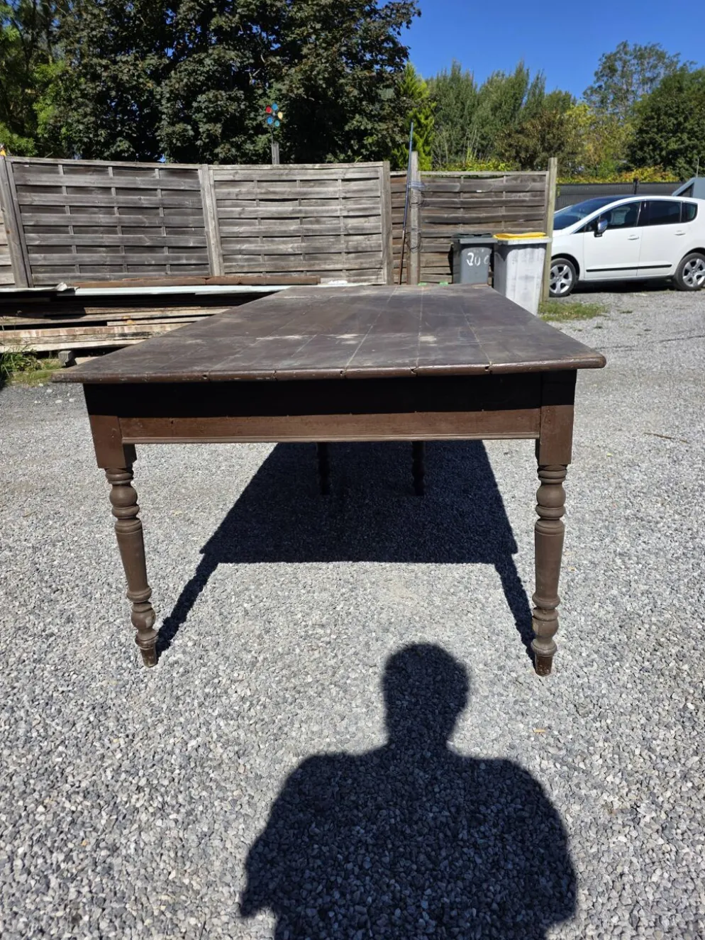 Table de ferme ancienne XXL , 268 × 110cm