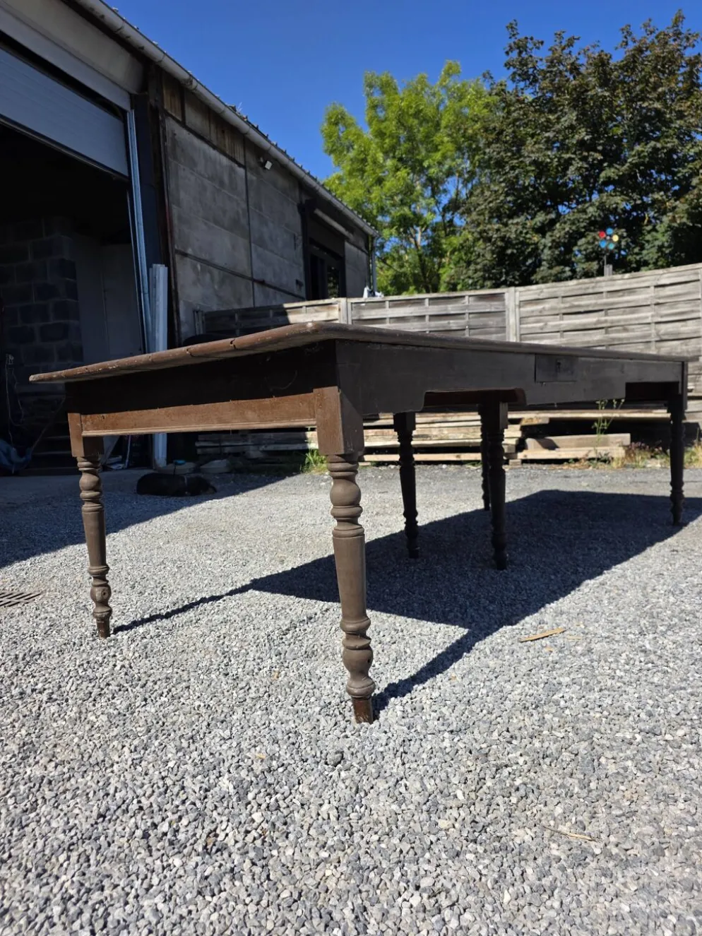 Table de ferme ancienne XXL , 268 × 110cm