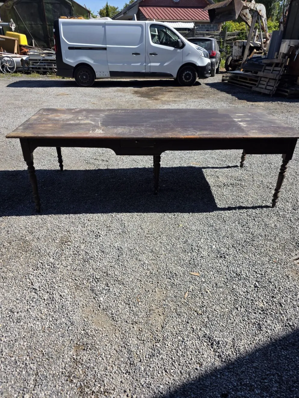 Table de ferme ancienne XXL , 268 × 110cm
