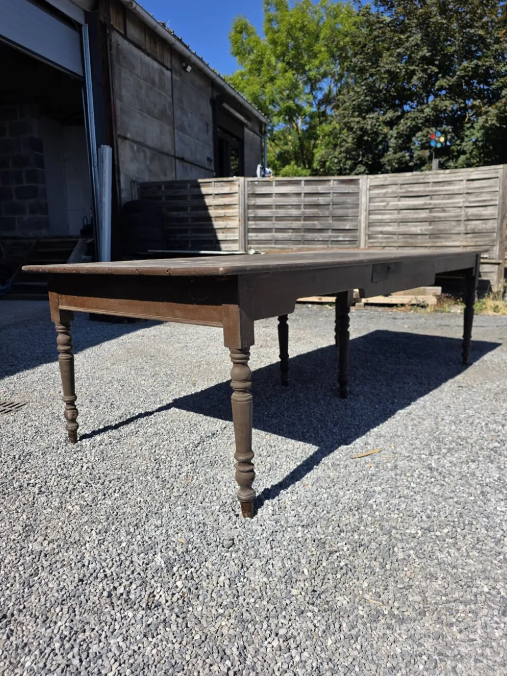 Table de ferme ancienne XXL , 268 × 110cm