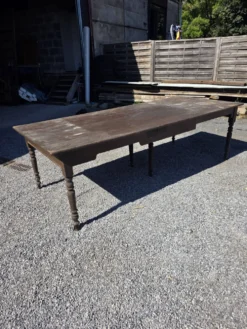 Table de ferme ancienne XXL , 268 × 110cm