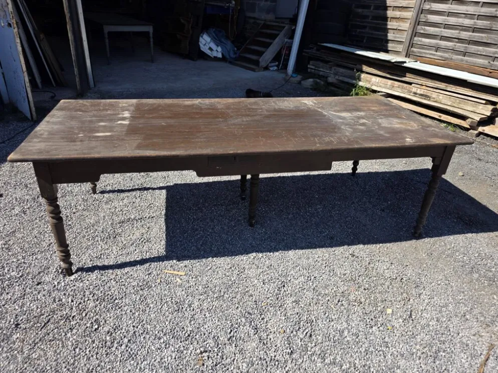 Table de ferme ancienne XXL , 268 × 110cm