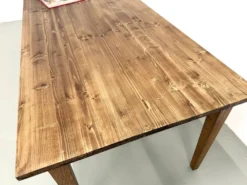 Table de ferme aux pieds fuseaux, L 260 cm