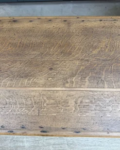 Table de ferme aux pieds tournés en chêne (rénovée)