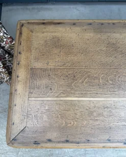 Table de ferme aux pieds tournés en chêne (rénovée)