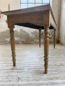 Table de ferme, bistrot en hêtre 1900