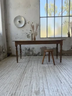 Table de ferme, bistrot en hêtre 1900