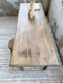 Table de ferme, bistrot en hêtre 1900