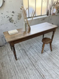 Table de ferme, bistrot en hêtre 1900