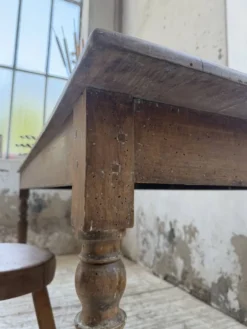 Table de ferme, bistrot en hêtre 1900