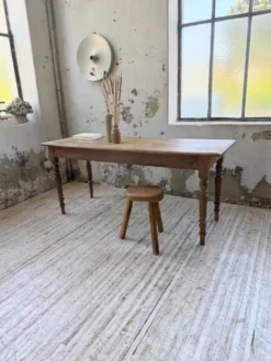 Table de ferme, bistrot en hêtre 1900