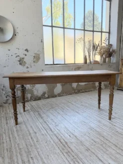 Table de ferme, bistrot en hêtre 1900