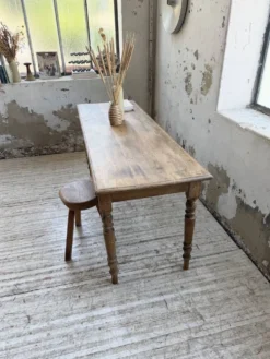 Table de ferme, bistrot en hêtre 1900
