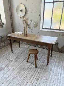 Table de ferme, bistrot en hêtre 1900