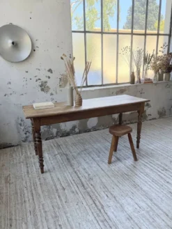Table de ferme, bistrot en hêtre 1900