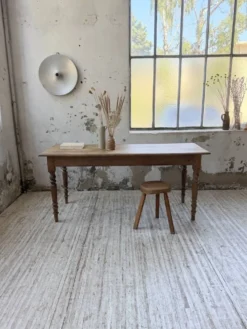 Table de ferme, bistrot en hêtre 1900