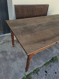 Table de ferme, bistrot, rustique en chêne massif