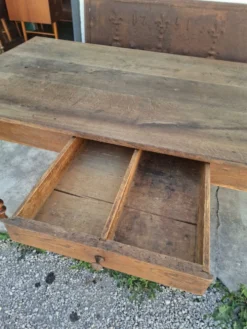 Table de ferme, bistrot, rustique en chêne massif