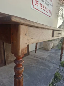 Table de ferme, bistrot, rustique en chêne massif