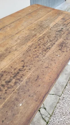 Table de ferme bistrot rustique en chêne piètements louis philippe -2m