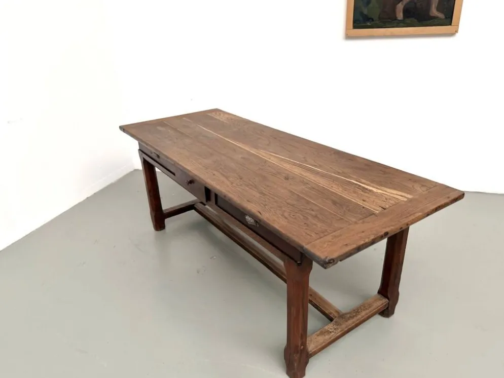 Table de ferme campagne en chêne massif XXème