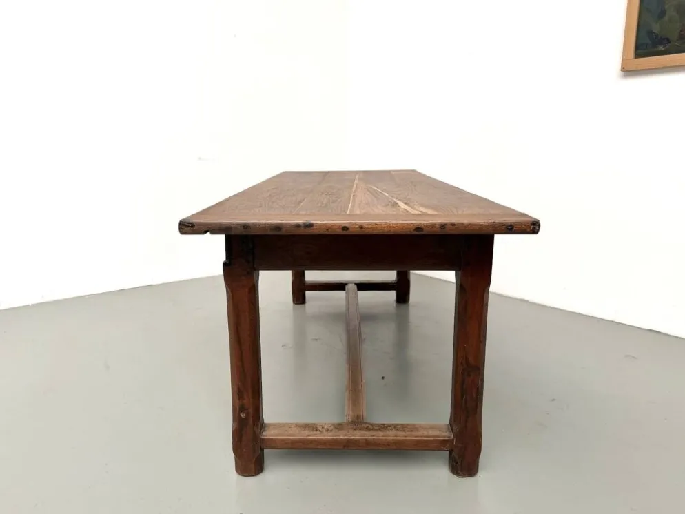 Table de ferme campagne en chêne massif XXème