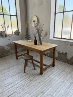 Table de ferme chêne doré 160cm