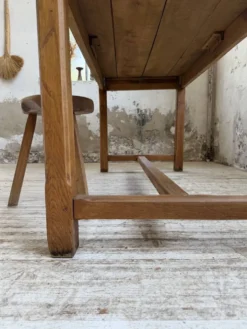 Table de ferme chêne doré 160cm