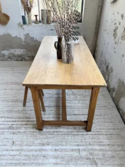 Table de ferme chêne doré 160cm