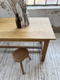Table de ferme chêne doré 160cm