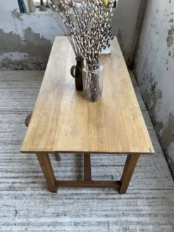 Table de ferme chêne doré 160cm