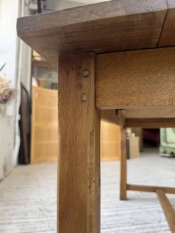 Table de ferme chêne doré 160cm