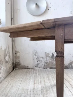 Table de ferme chêne massif avec allonges (190-280cm) 1950