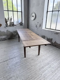 Table de ferme chêne massif avec allonges (190-280cm) 1950