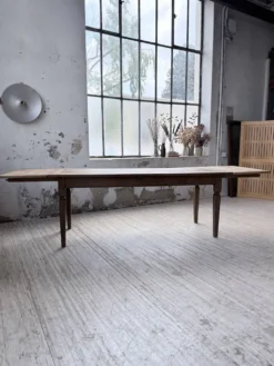 Table de ferme chêne massif avec allonges (190-280cm) 1950
