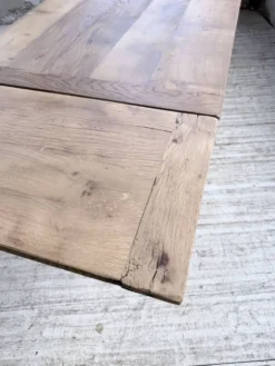 Table de ferme chêne massif avec allonges (190-280cm) 1950