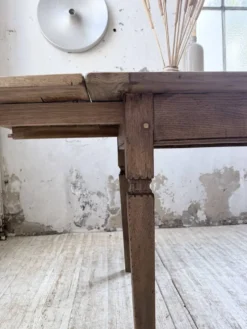 Table de ferme chêne massif avec allonges (190-280cm) 1950
