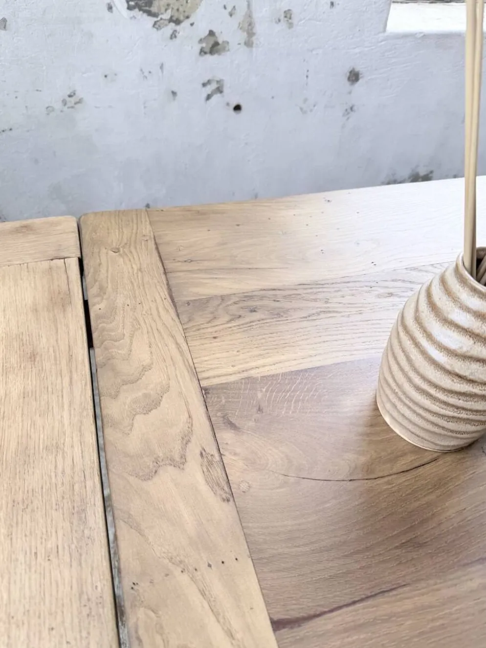 Table de ferme chêne massif avec allonges (190-280cm) 1950