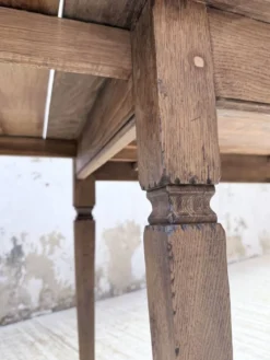 Table de ferme chêne massif avec allonges (190-280cm) 1950