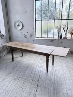 Table de ferme chêne massif avec allonges (190-280cm) 1950