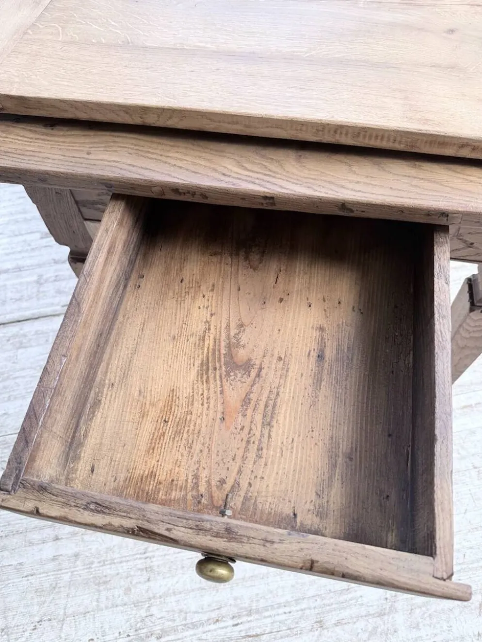 Table de ferme chêne massif avec allonges (190-280cm) 1950