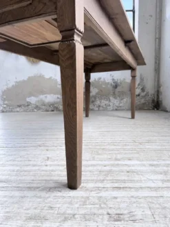 Table de ferme chêne massif avec allonges (190-280cm) 1950