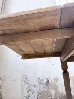 Table de ferme chêne massif avec allonges (190-280cm) 1950