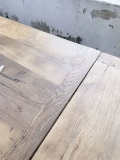 Table de ferme chêne massif avec allonges (190-280cm) 1950