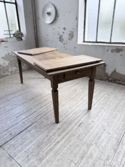 Table de ferme chêne massif avec allonges (190-280cm) 1950