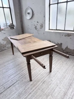 Table de ferme chêne massif avec allonges (190-280cm) 1950