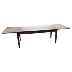 Table de ferme chêne massif avec allonges (190-280cm) 1950