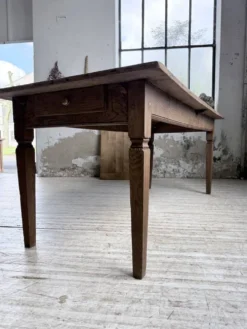 Table de ferme chêne massif avec allonges (190-280cm) 1950