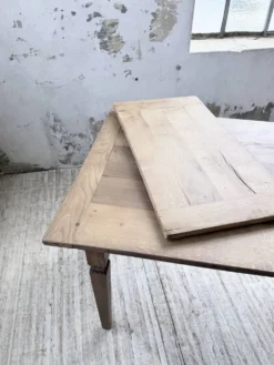 Table de ferme chêne massif avec allonges (190-280cm) 1950